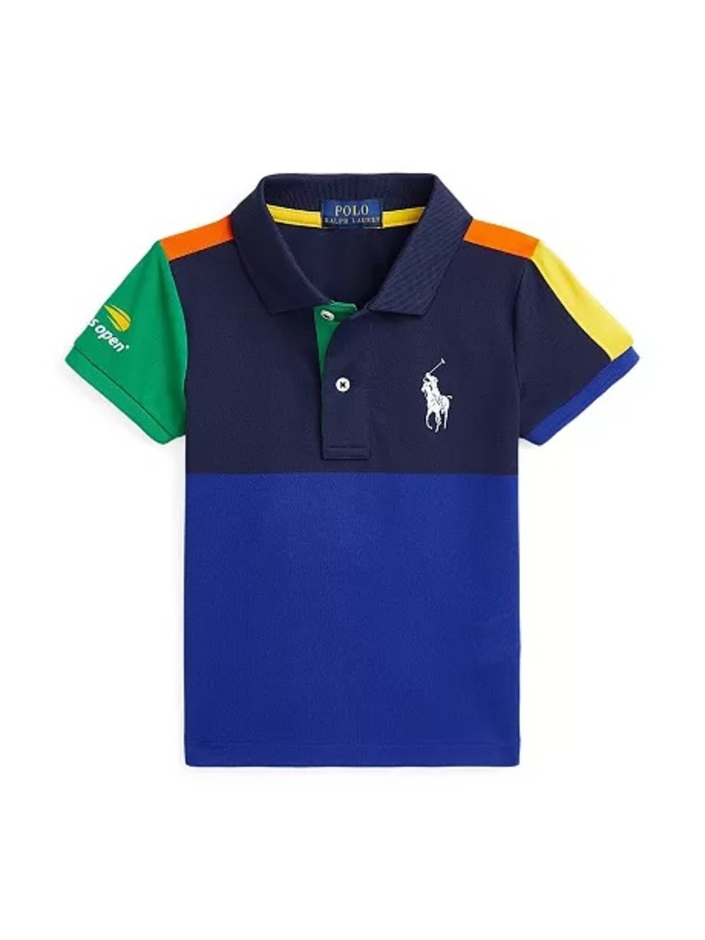 New Polo by Ralph Lauren Navy & Royal Blue Colorblock Polo Shirt - Kids US Open